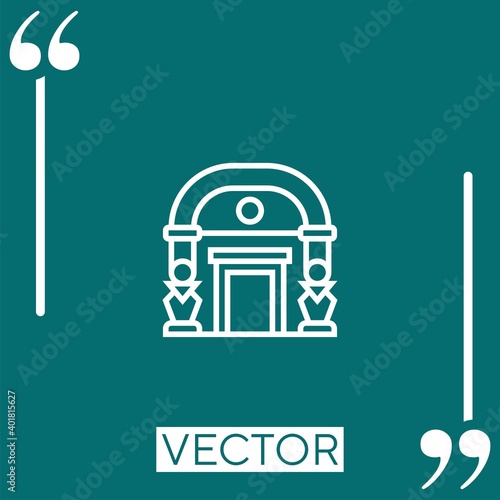 Картината върху платно musem vector icon Linear icon. Editable stroke line