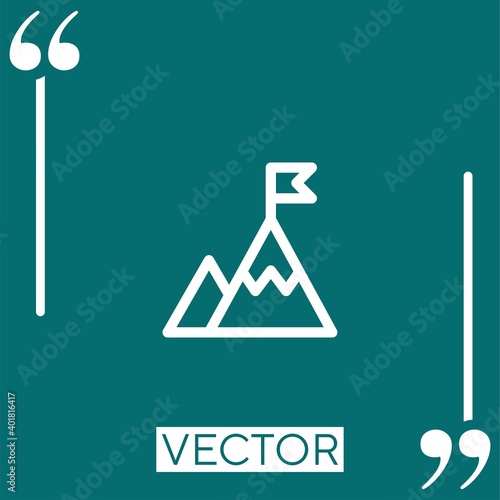 peak vector icon Linear icon. Editable stroke line