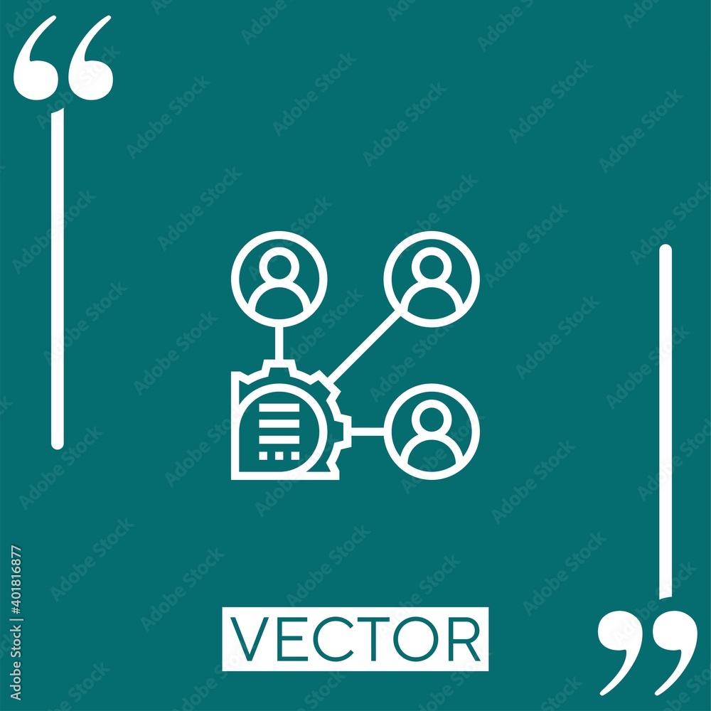 stakeholder vector icon Linear icon. Editable stroke line stakeholder vector icon Linear icon. Editable stroke line