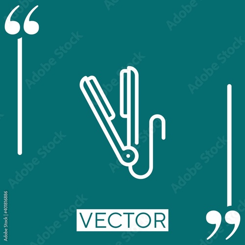 straighten vector icon Linear icon. Editable stroke line
