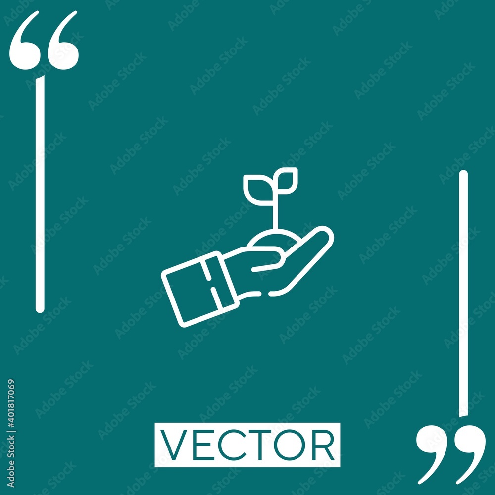 growth   vector icon Linear icon. Editable stroke line