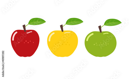 Varieties of apples colors as traffic lights