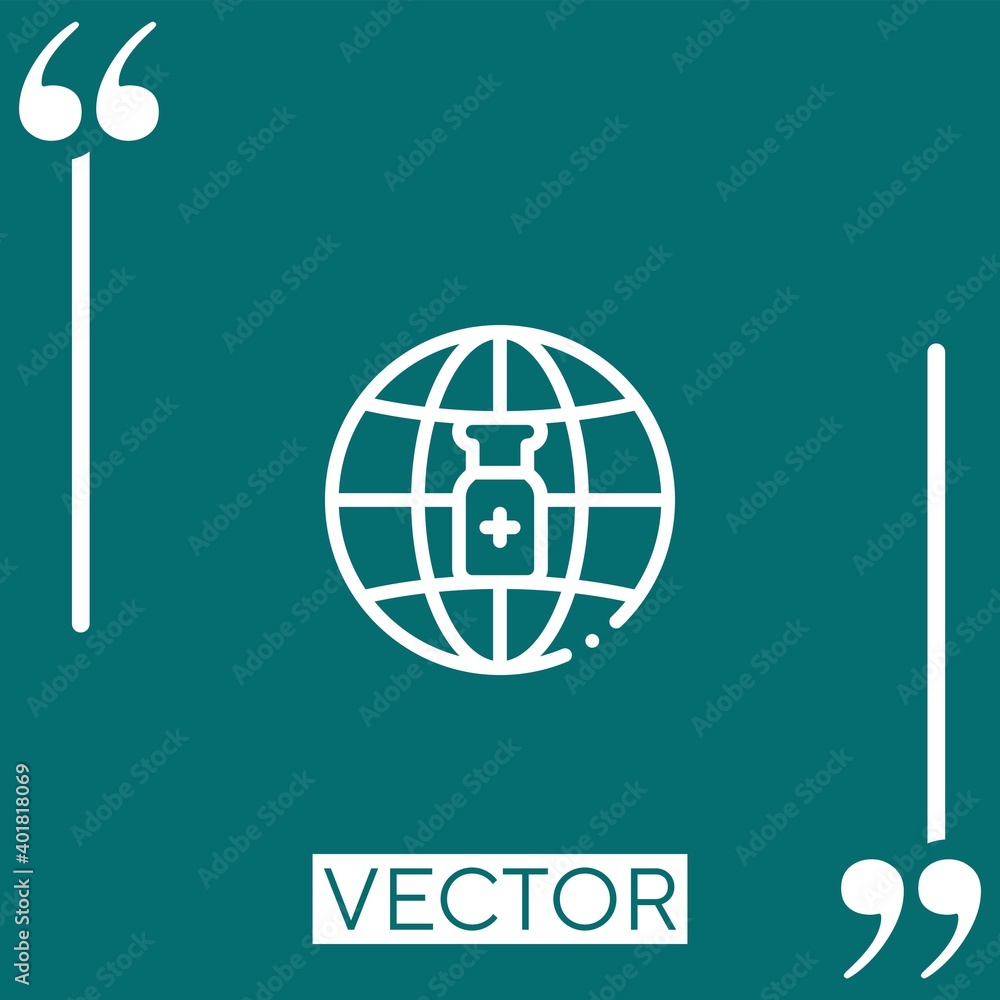 world vector icon Linear icon. Editable stroke line world vector icon Linear icon. Editable stroke line