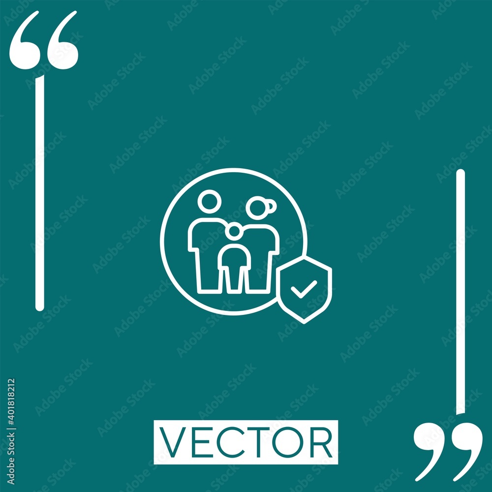 family vector icon Linear icon. Editable stroke line family vector icon Linear icon. Editable stroke line