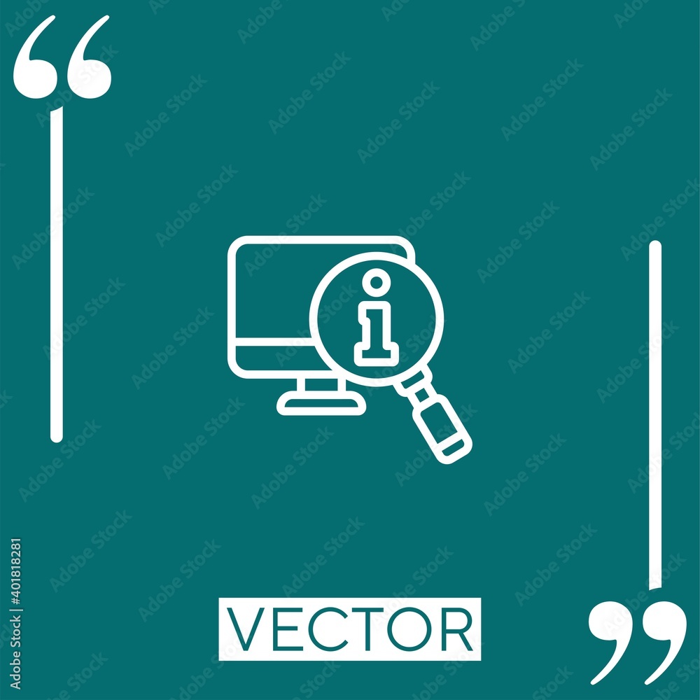 info vector icon Linear icon. Editable stroke line info vector icon Linear icon. Editable stroke line
