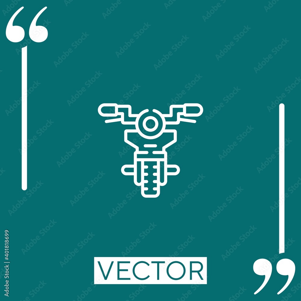 motorcycle vector icon Linear icon. Editable stroke line motorcycle vector icon Linear icon. Editable stroke line