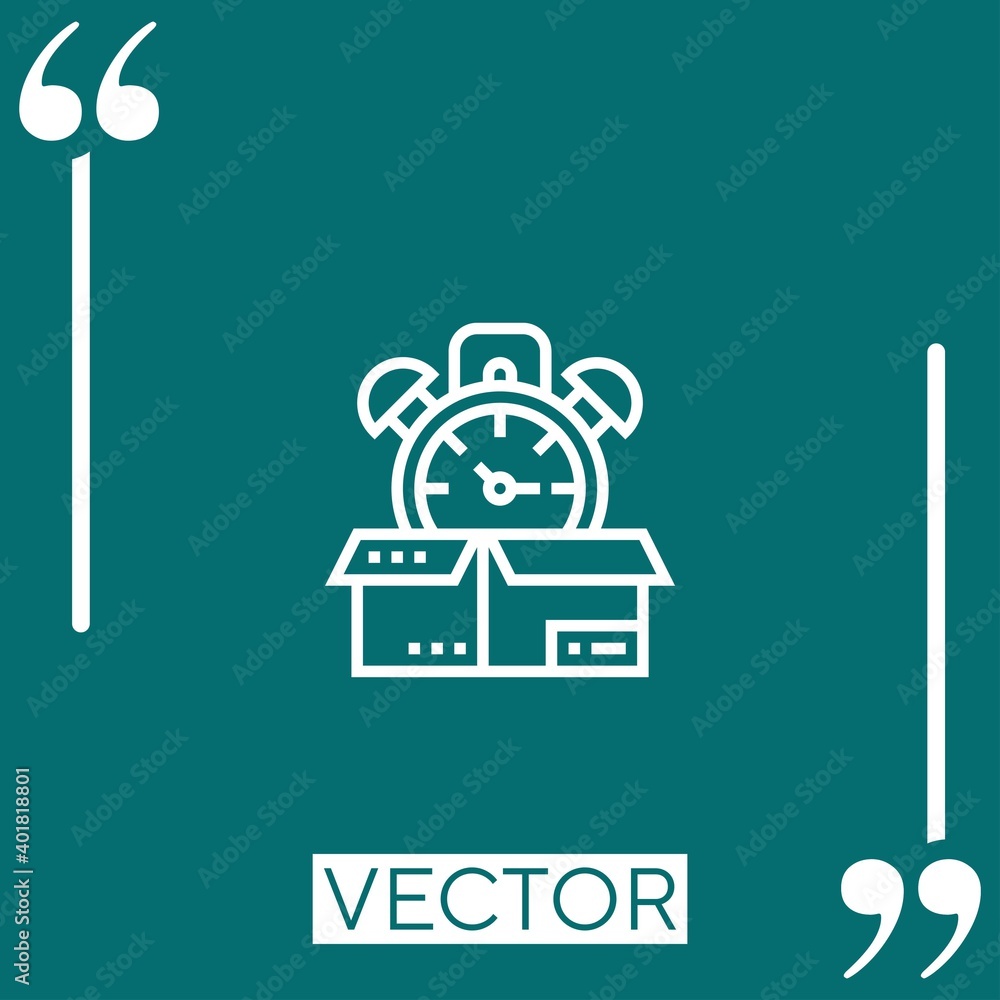 time vector icon Linear icon. Editable stroke line time vector icon Linear icon. Editable stroke line