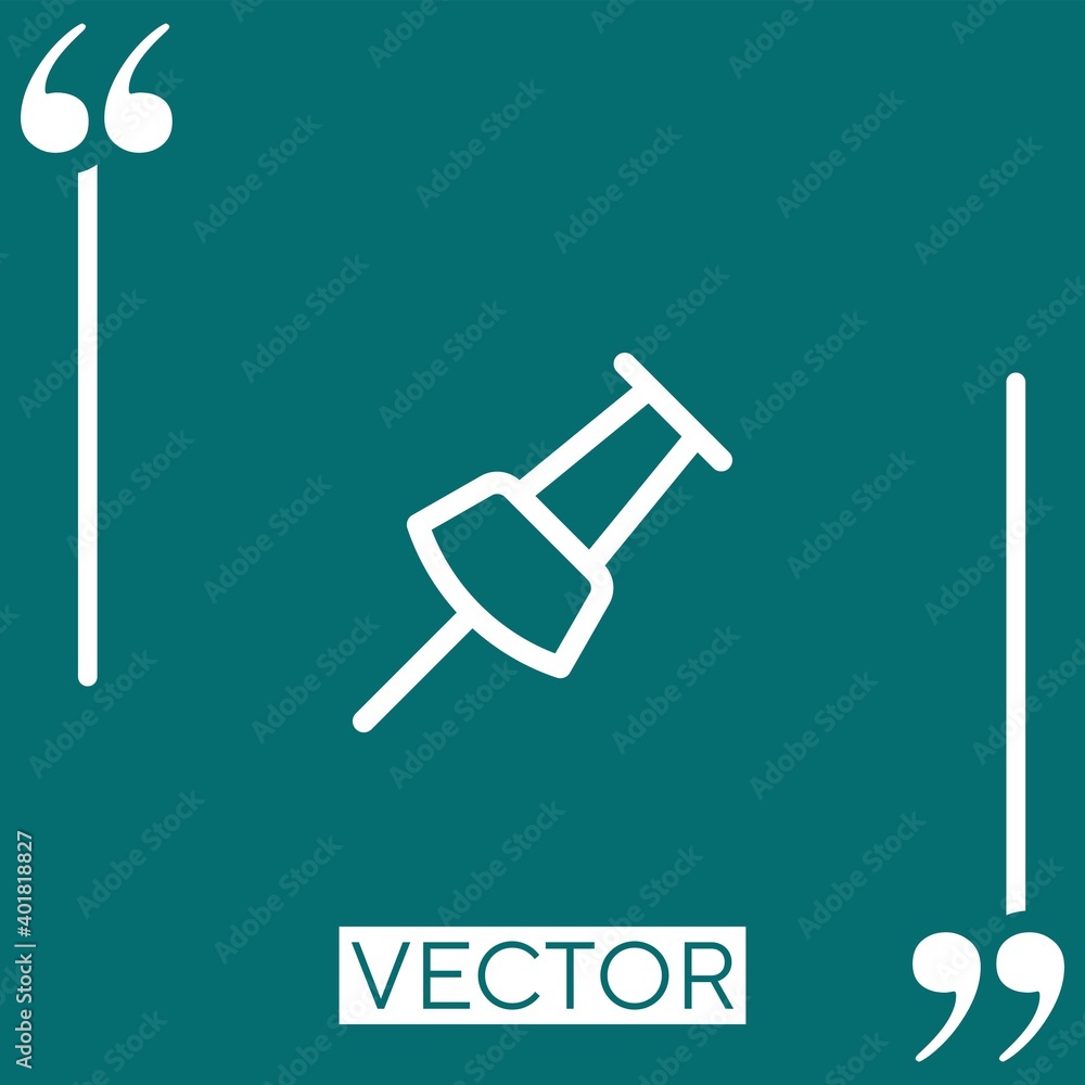 attachment vector icon Linear icon. Editable stroke line attachment vector icon Linear icon. Editable stroke line