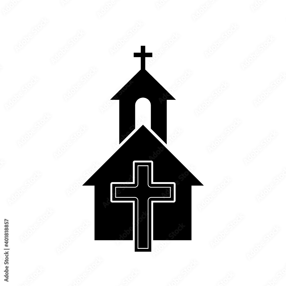 Church icon isolated on white background Church icon isolated on white background