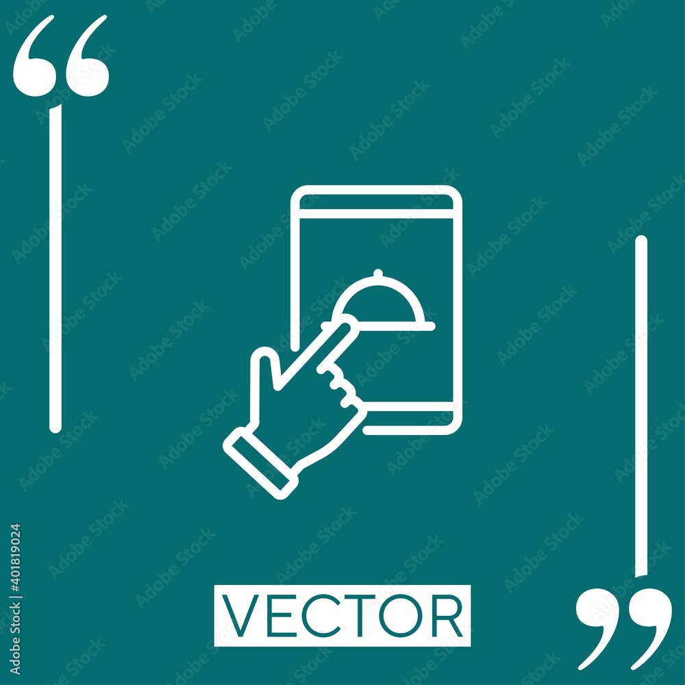 order food vector icon Linear icon. Editable stroke line order food vector icon Linear icon. Editable stroke line