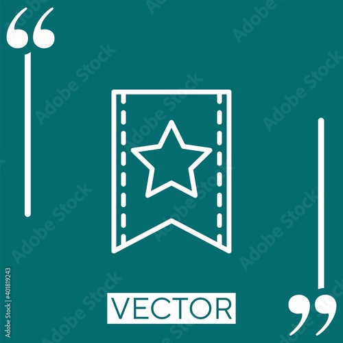 favourites vector icon Linear icon. Editable stroke line