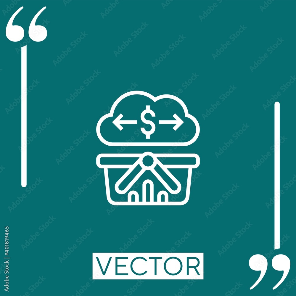 transaction vector icon Linear icon. Editable stroke line transaction vector icon Linear icon. Editable stroke line