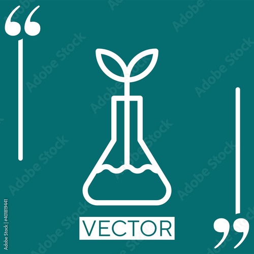 test tube vector icon Linear icon. Editable stroke line