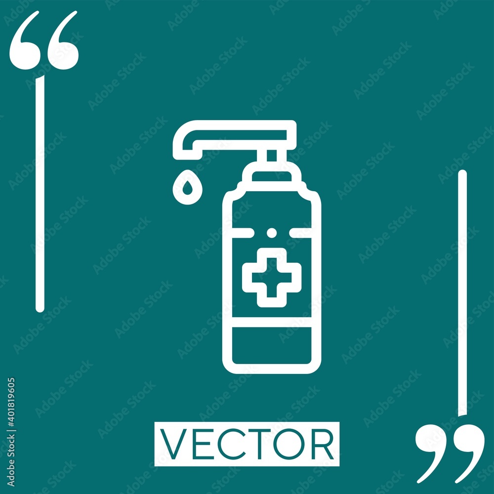 hydroalcoholic gel vector icon Linear icon. Editable stroke line hydroalcoholic gel vector icon Linear icon. Editable stroke line