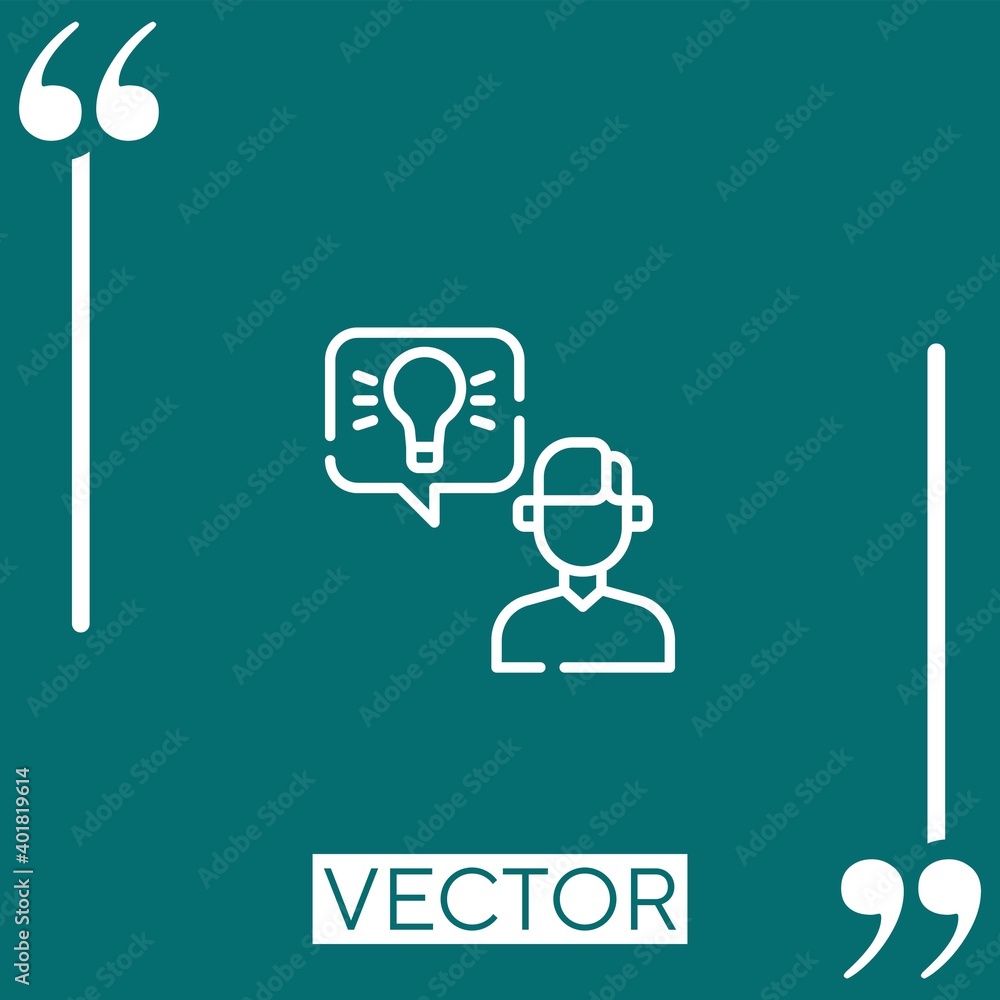 idea vector icon Linear icon. Editable stroke line idea vector icon Linear icon. Editable stroke line
