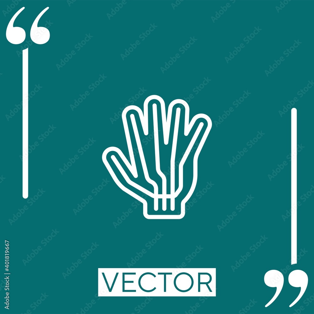 nerves vector icon Linear icon. Editable stroke line