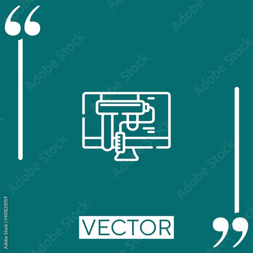 redesign vector icon Linear icon. Editable stroke line