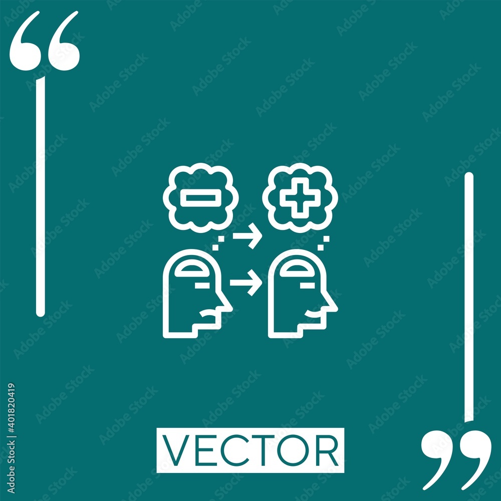 attitude vector icon Linear icon. Editable stroke line attitude vector icon Linear icon. Editable stroke line