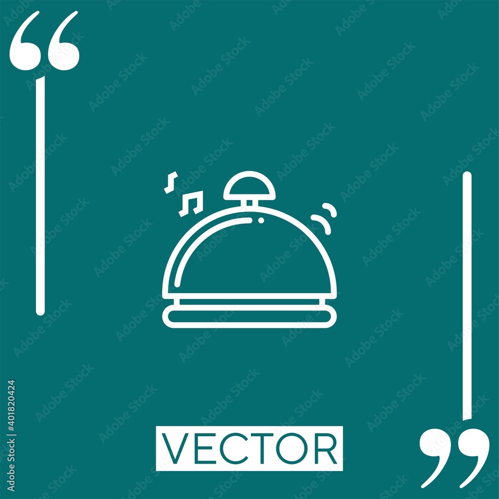 Obraz premium bell ring vector icon Linear icon. Editable stroke line