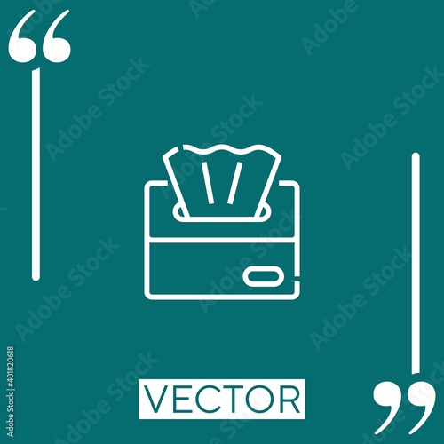 tissue paper vector icon Linear icon. Editable stroke line