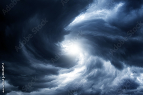 Slika na platnu Blurred Whirlwind in the Clouds