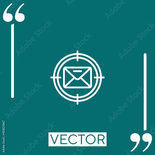 target vector icon Linear icon. Editable stroke line