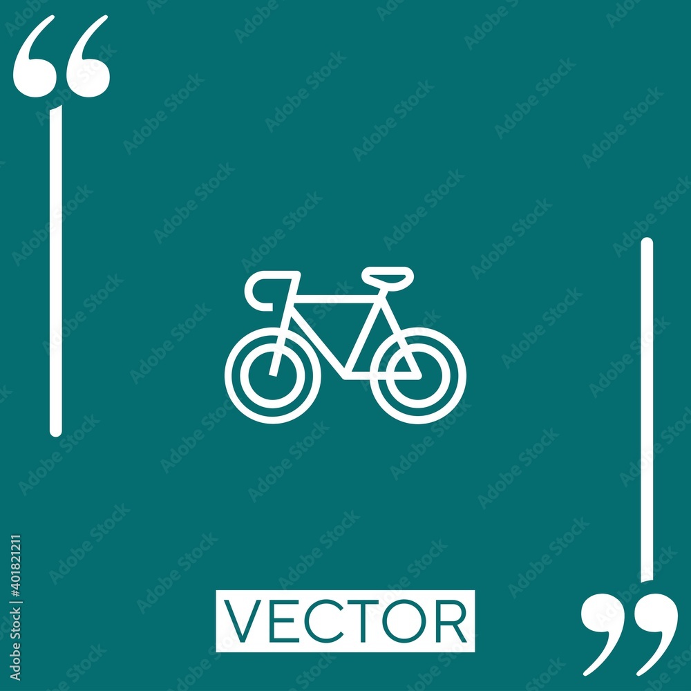 bicycle vector icon Linear icon. Editable stroke line bicycle vector icon Linear icon. Editable stroke line