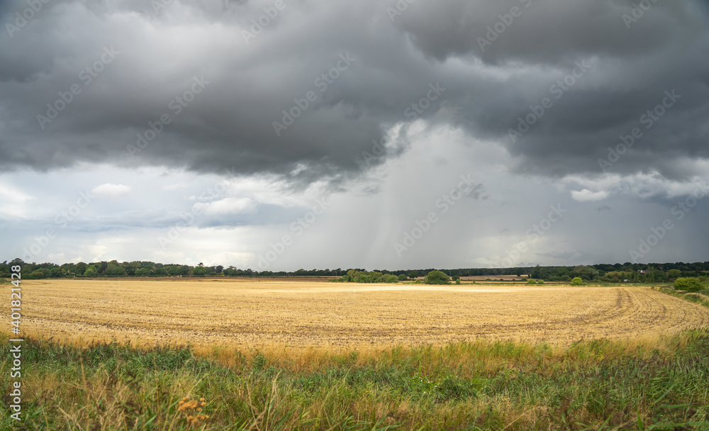 Obraz premium Storm clouds over rural Britain
