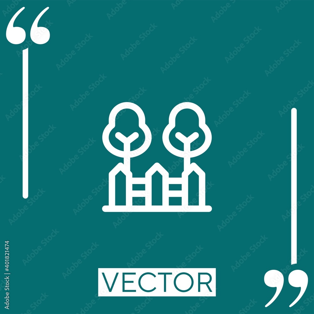 backyard vector icon Linear icon. Editable stroke line backyard vector icon Linear icon. Editable stroke line