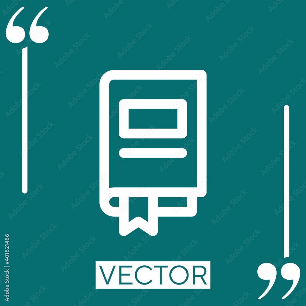 book vector icon Linear icon. Editable stroke line book vector icon Linear icon. Editable stroke line