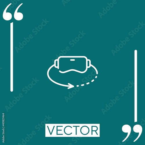 vr glasses vector icon Linear icon. Editable stroke line