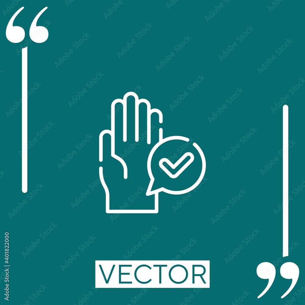 hand vector icon Linear icon. Editable stroke line hand vector icon Linear icon. Editable stroke line