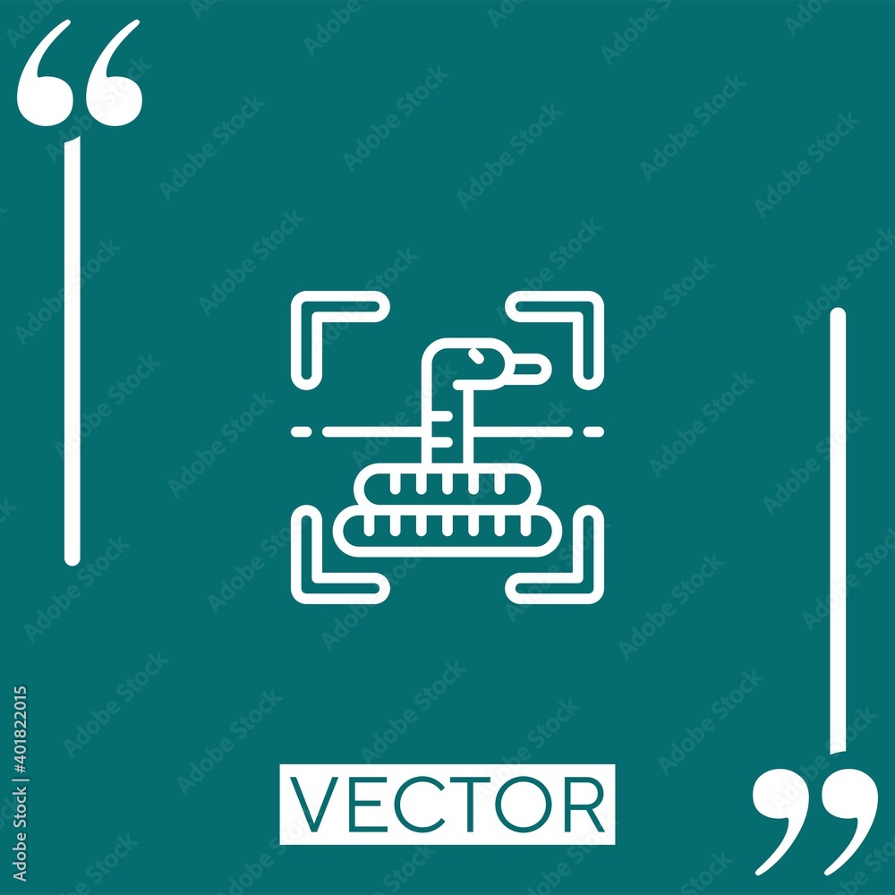 herping vector icon Linear icon. Editable stroke line herping vector icon Linear icon. Editable stroke line