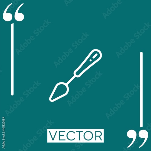 paint scraper vector icon Linear icon. Editable stroke line