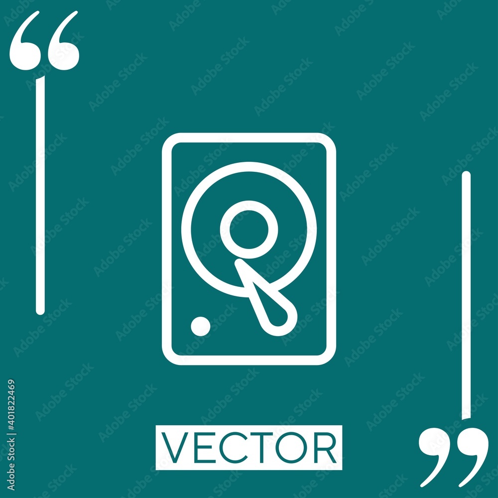 hard disk vector icon Linear icon. Editable stroke line hard disk vector icon Linear icon. Editable stroke line