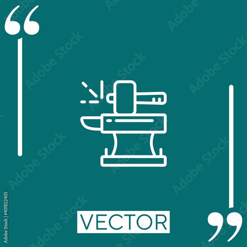 blacksmith vector icon Linear icon. Editable stroke line