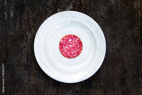 Salami in the Plate