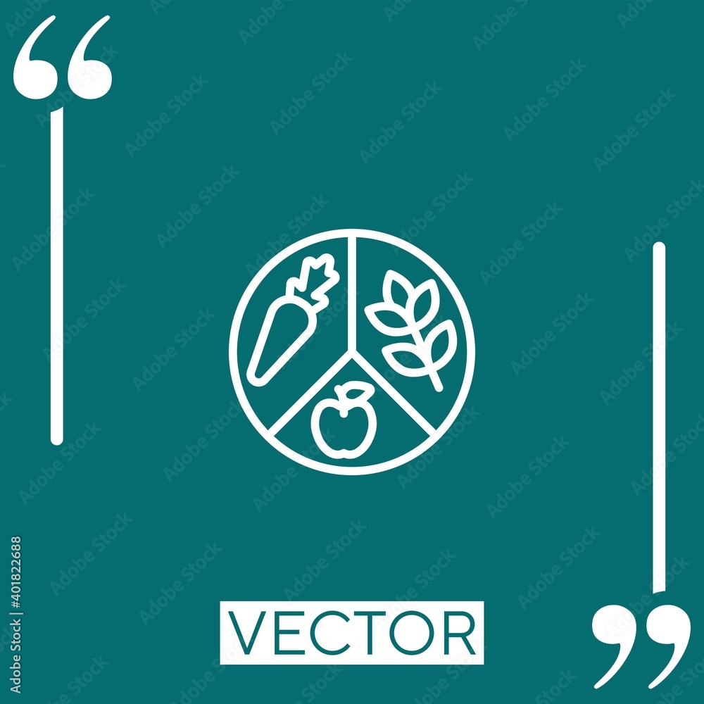food vector icon Linear icon. Editable stroke line food vector icon Linear icon. Editable stroke line