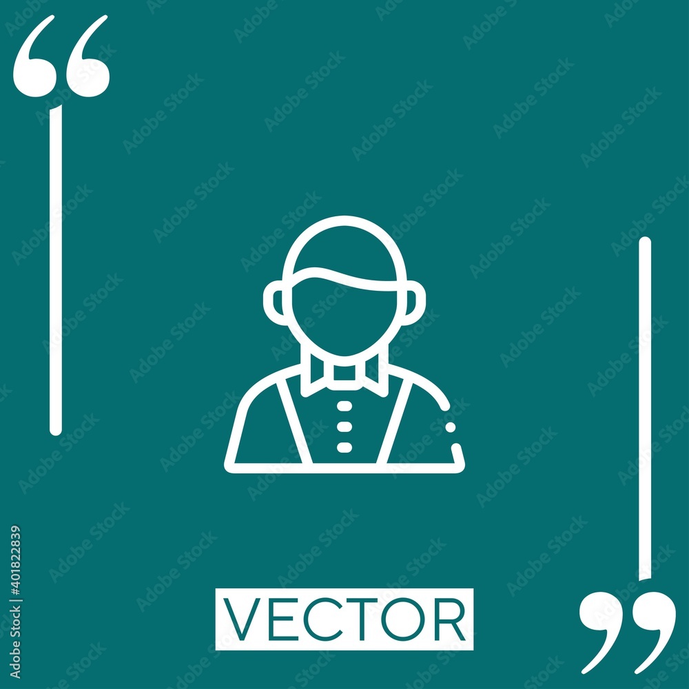 bartender vector icon Linear icon. Editable stroke line bartender vector icon Linear icon. Editable stroke line