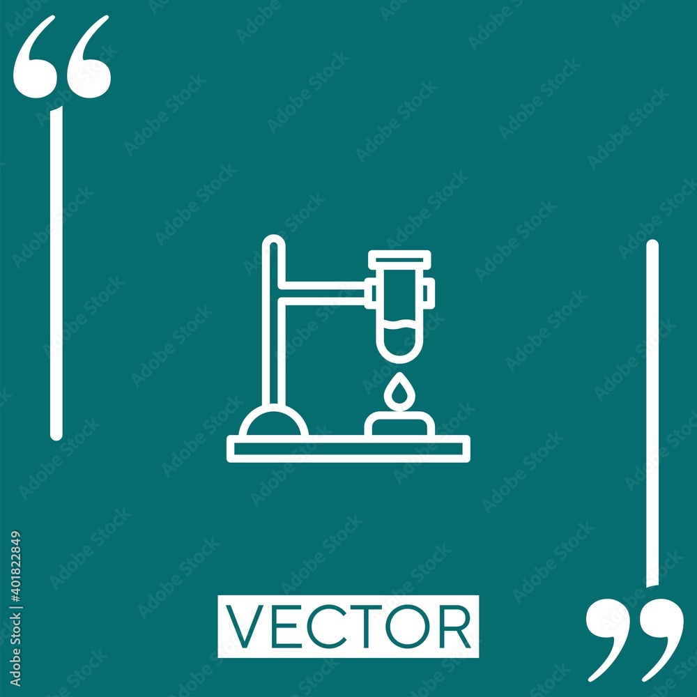 bunsen burner vector icon Linear icon. Editable stroke line bunsen burner vector icon Linear icon. Editable stroke line
