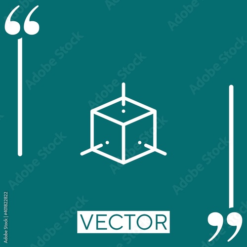 d vector icon Linear icon. Editable stroke line