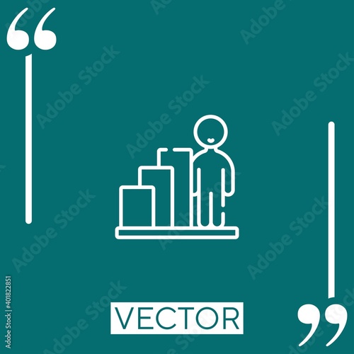 career vector icon Linear icon. Editable stroke line