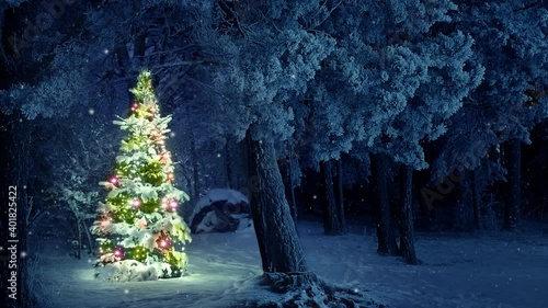 christmas tree with lights