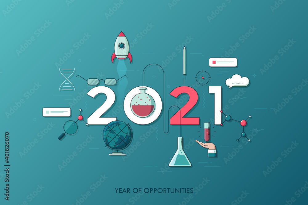 2021 Vecot Conceptual Illustration Stock Vector Adobe Stock 