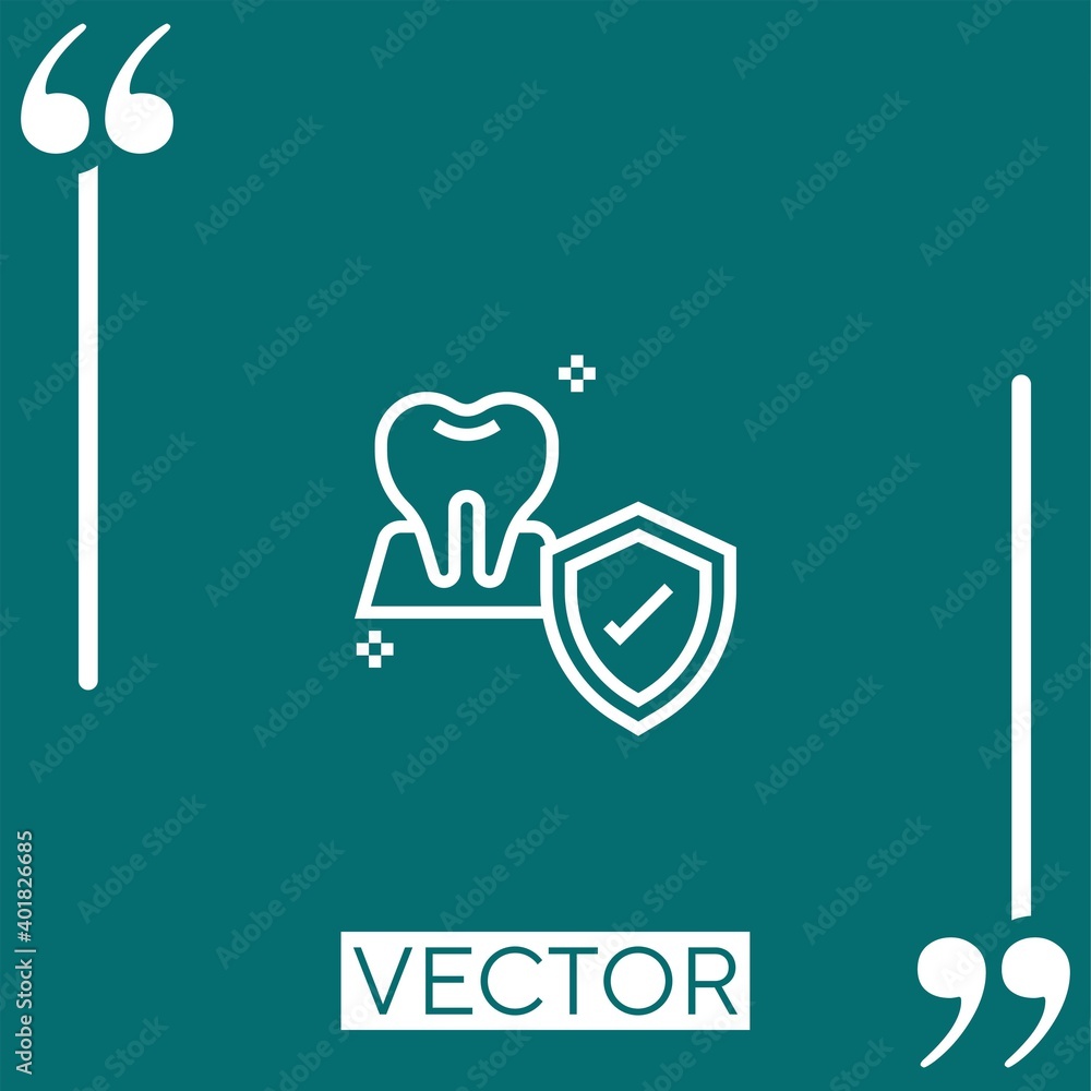 tooth vector icon Linear icon. Editable stroke line tooth vector icon Linear icon. Editable stroke line
