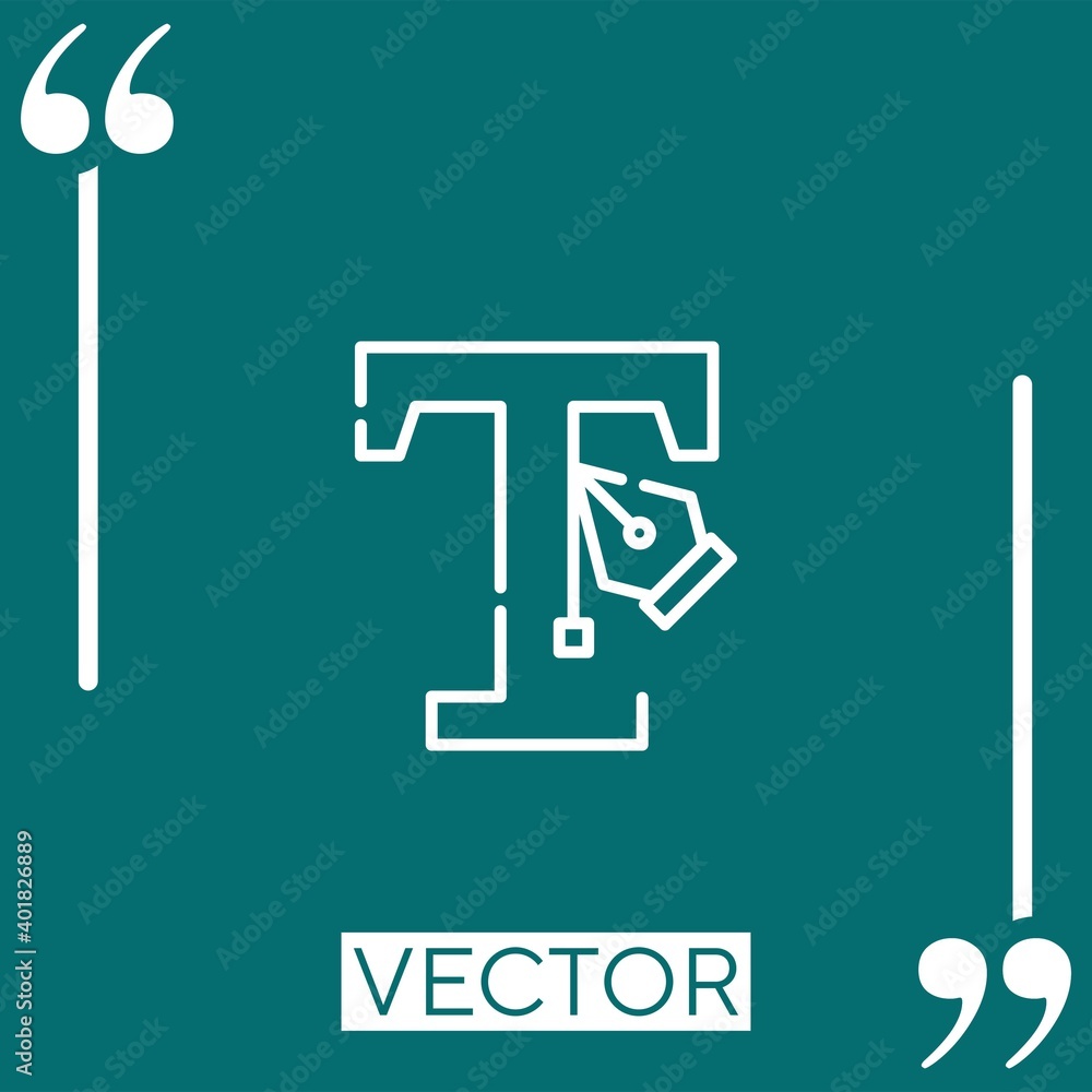 text editor vector icon Linear icon. Editable stroked line text editor vector icon Linear icon. Editable stroked line