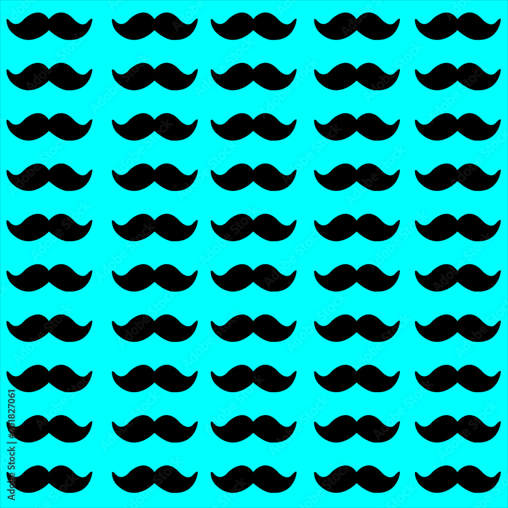 light blue background with mustache pattern light blue background with mustache pattern