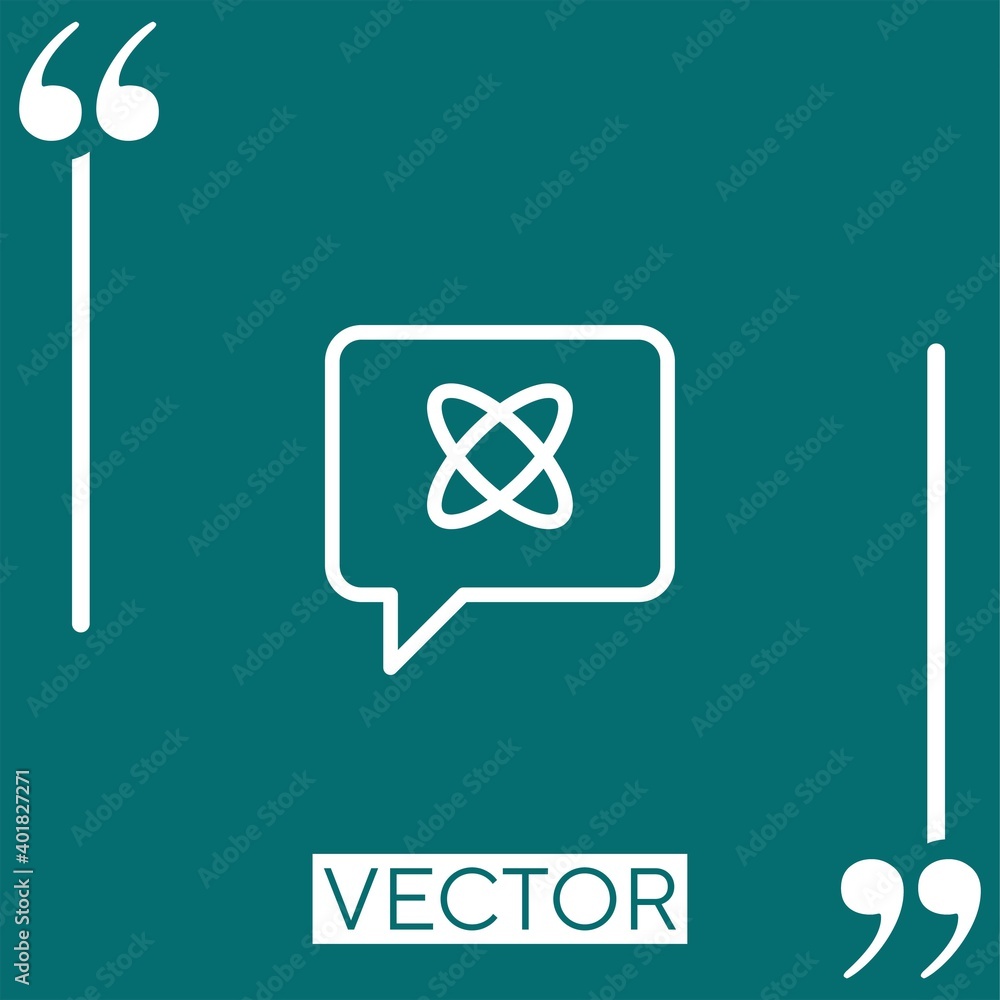 speech bubble vector icon Linear icon. Editable stroked line speech bubble vector icon Linear icon. Editable stroked line