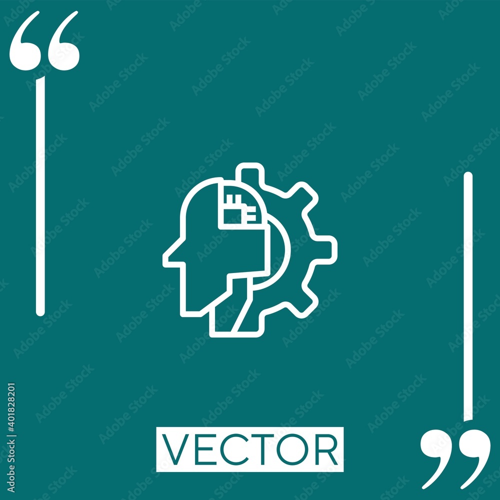 robotic vector icon Linear icon. Editable stroke line robotic vector icon Linear icon. Editable stroke line