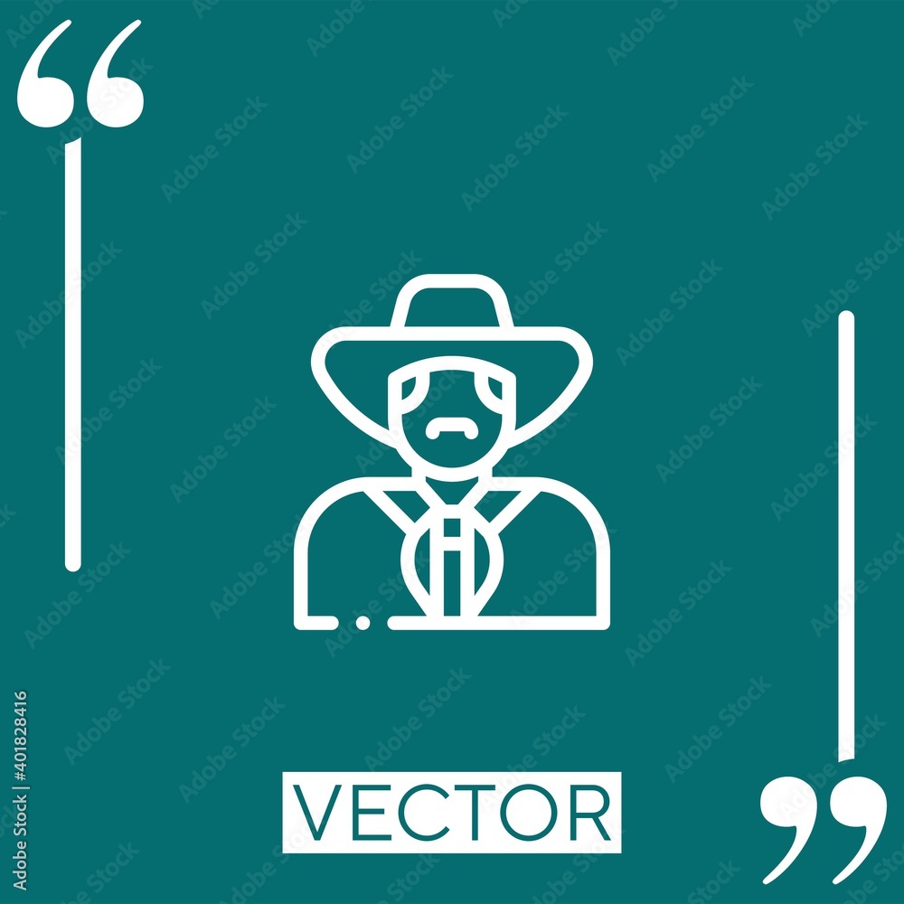 colombian vector icon Linear icon. Editable stroke line colombian vector icon Linear icon. Editable stroke line